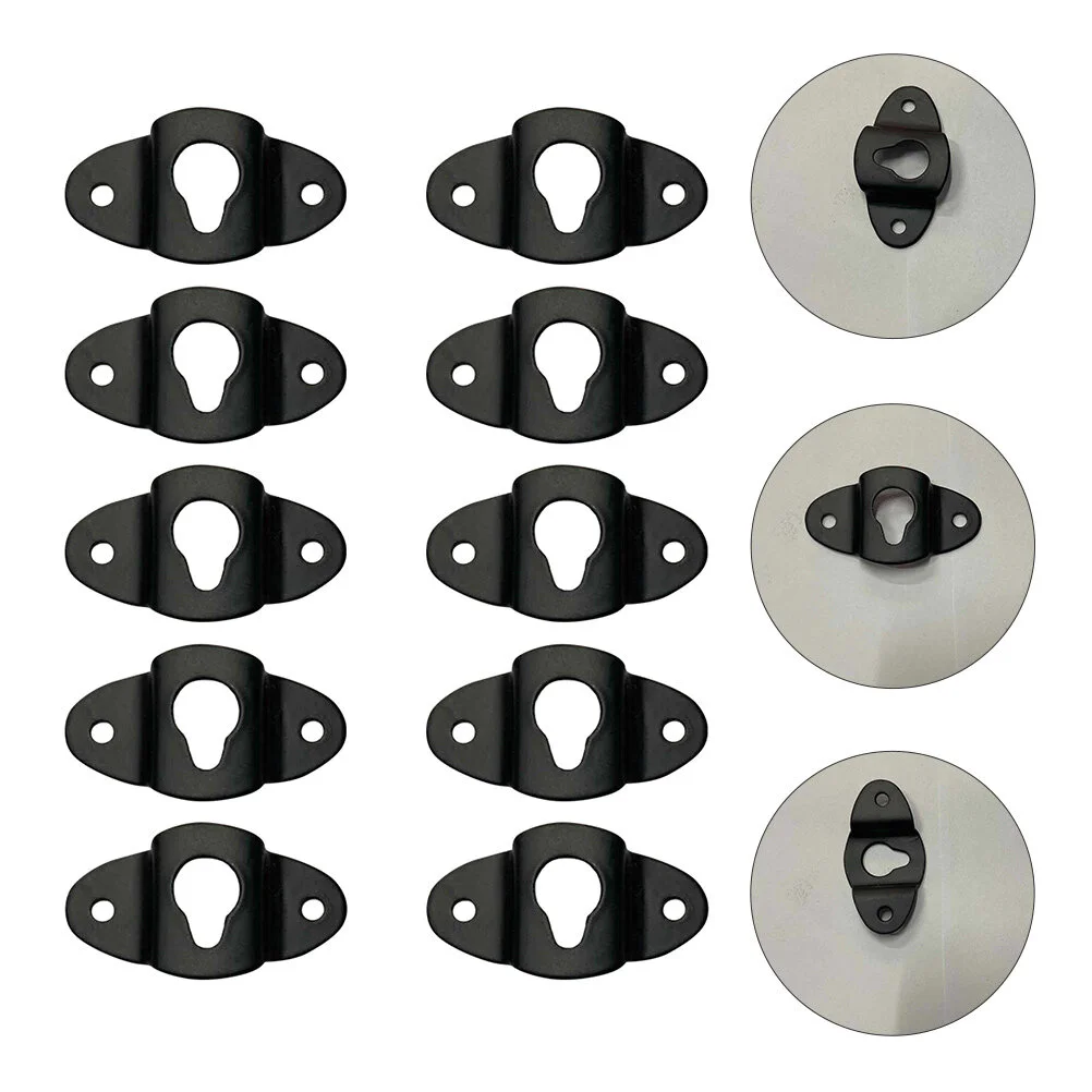 

10 PCS Wall Bracket Speaker Hanger Connector Speakers Hanging Surround Audio Accessories Iron Plate
