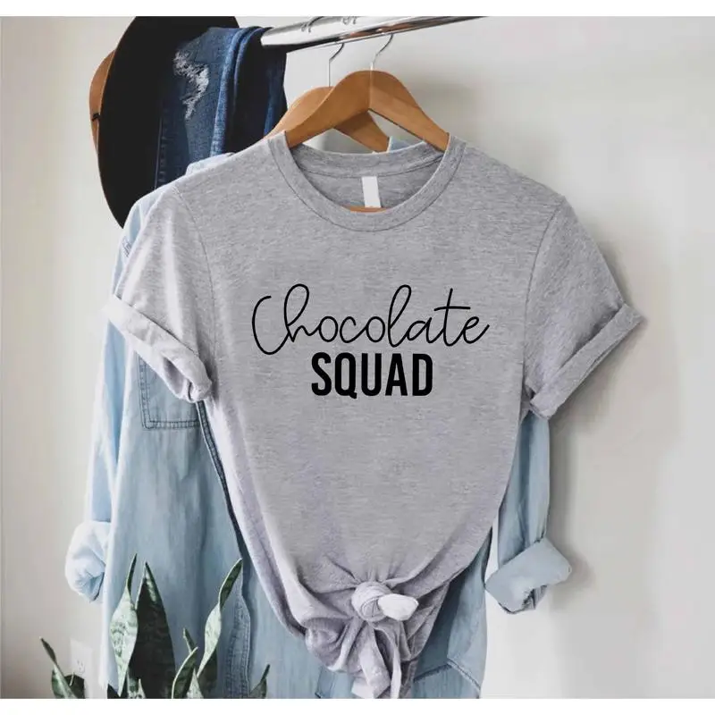 Фото Футболка Chocolate Squad Lover Chocoholic Funny Kids I Like Addicted To Choco №1
