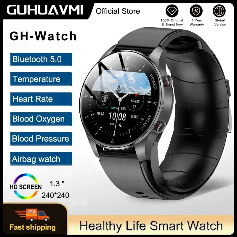 

Новинка 2023, неинвазивные Смарт-часы с Глюкометром, мужские надувные часы с ремешком для измерения кровяного давления, водонепроницаемые Смарт-часы IP68 ДЛЯ Huawei, Xiaomi