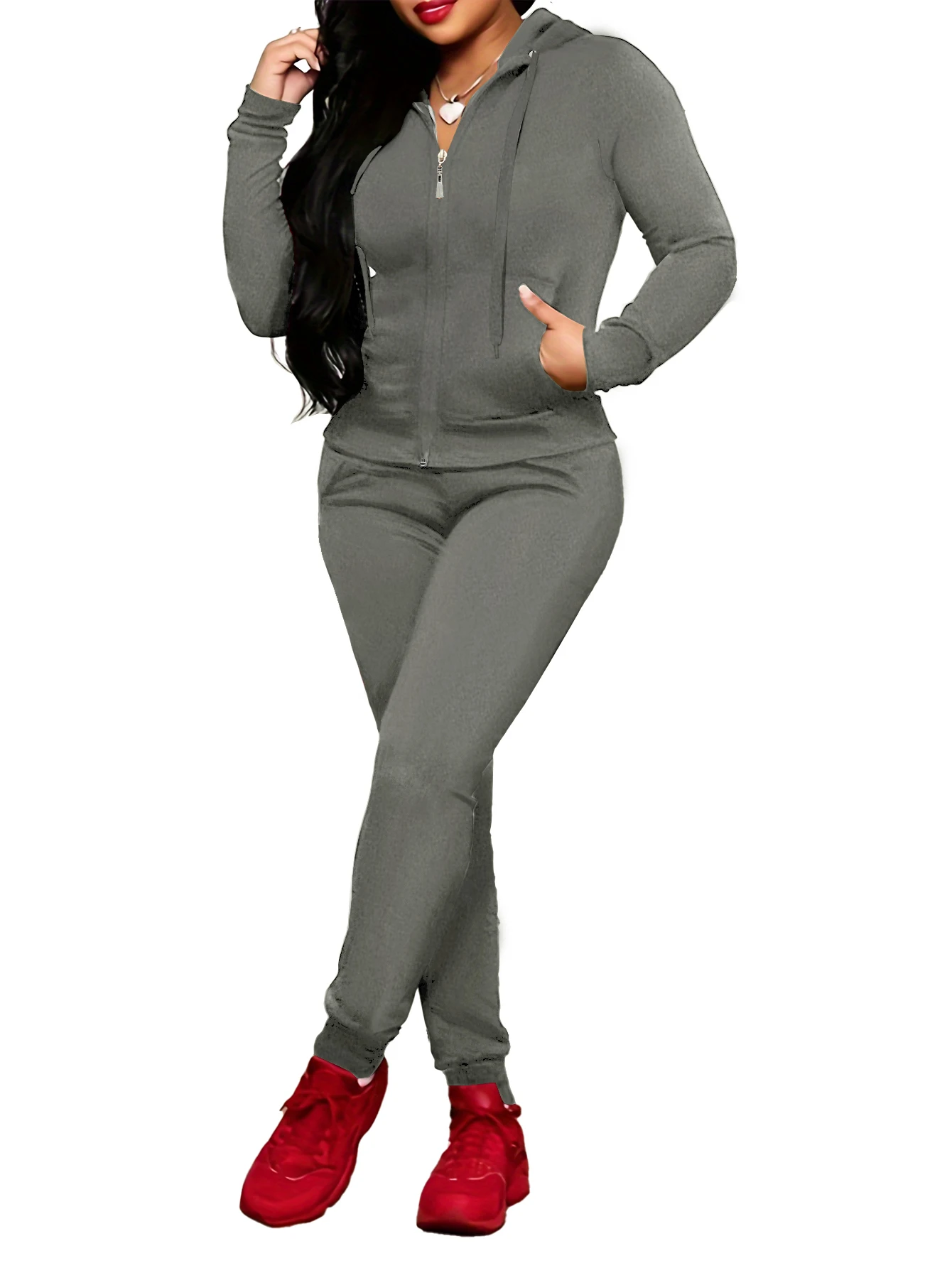 Осенне-зимний немецкий бархатный комплект тонкая толстовка с капюшоном кардиган