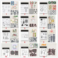 2023 new 29 styles stamps up metal cutting dies or clear stamps diy card making craft scrapbooking material children handmade