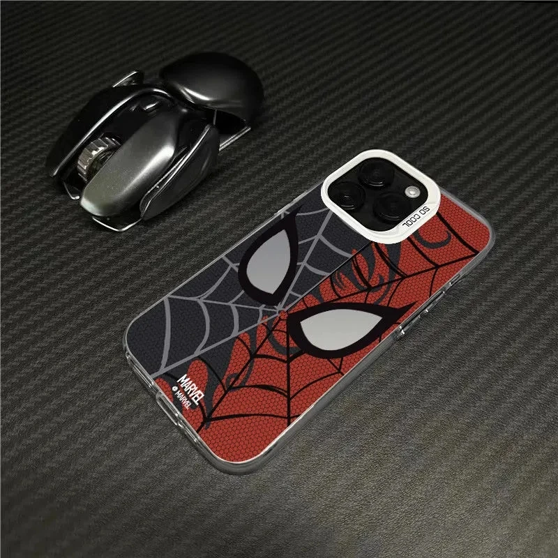 Marvel Человек-паук сетка черный красный крутой Женский Для OPPO Realme 5 8 8i 9i 10 11 Pro C12 C15 C20