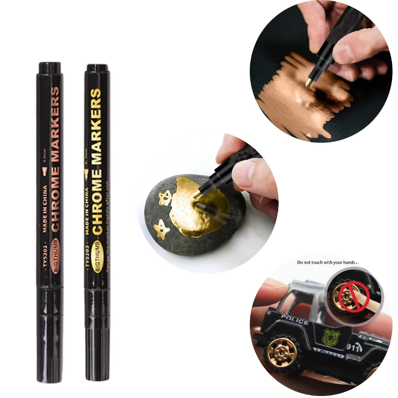 

Золотистый, серебристый, медный металлический зеркальный маркер с жидким хромом, водостойкая зеркальная краска, светоотражающая металличе...