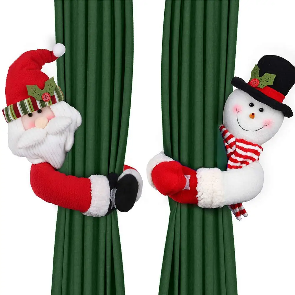

Christmas Curtain Buckle Santa Claus Elk Curtain Buckle Doll Ornament Window Curtain Buckle Clamp Home Christmas Decoration