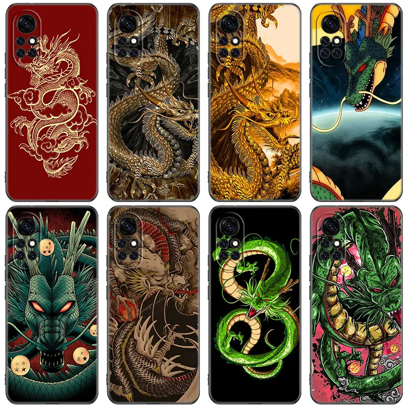 Fashion Dragon Pattern Phone Case For Huawei Honor 50 SE 30S Mate 30 20 10 Lite 60 40 Nova 9 8 Pro Y60 8i 7i 7SE 5T Premium