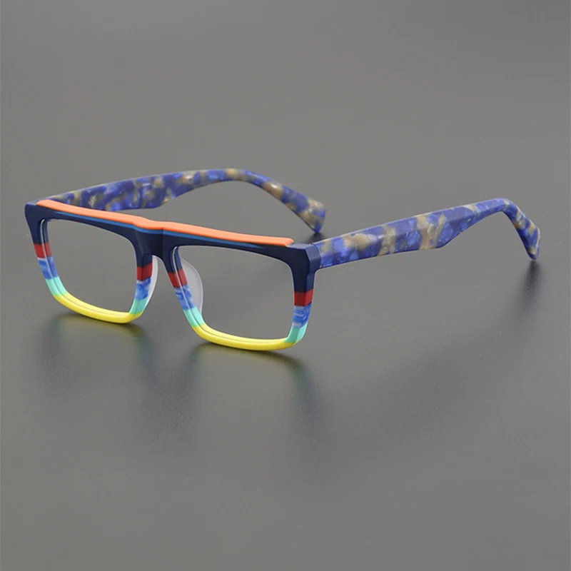 Новинка 2024 ацетатная оправа для очков Мужские квадратные винтажные очки по