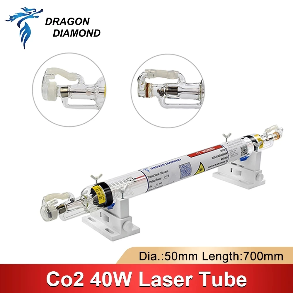 40W Co2 Laser Tube Length 700MM Glass Laser Lamp for Co2  Laser Engraving Cutting Machine K40 Series High Quality