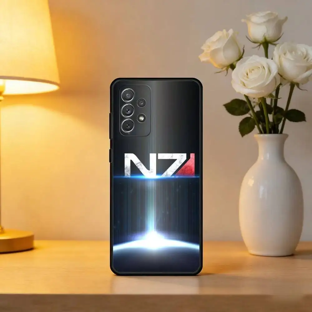 Фото Чехол для телефона Game N7 M-Mass Effect для Samsung Galaxy A73, A72, A71, A70, A53, A52, A51, мягкий силиконовый чехол черного цвета. №2
