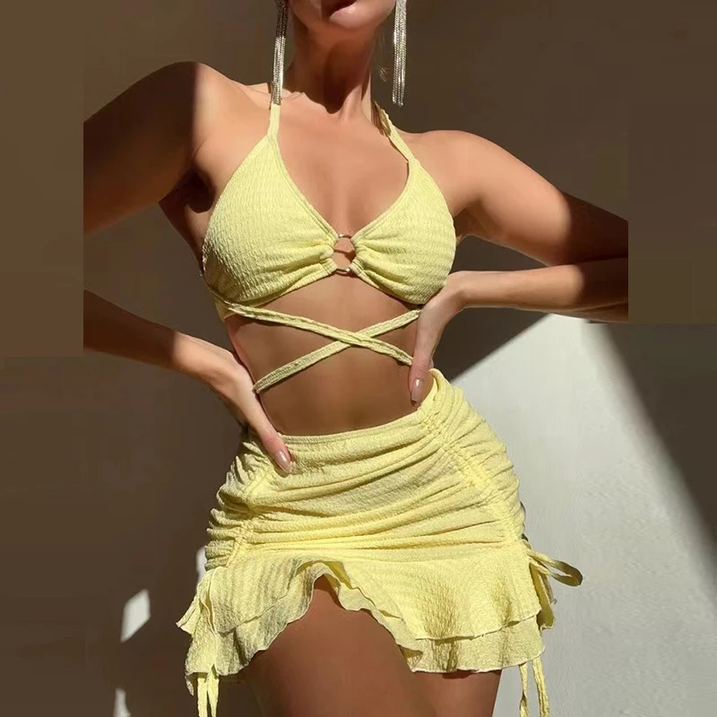 комплект бикини с V-образным вырезом