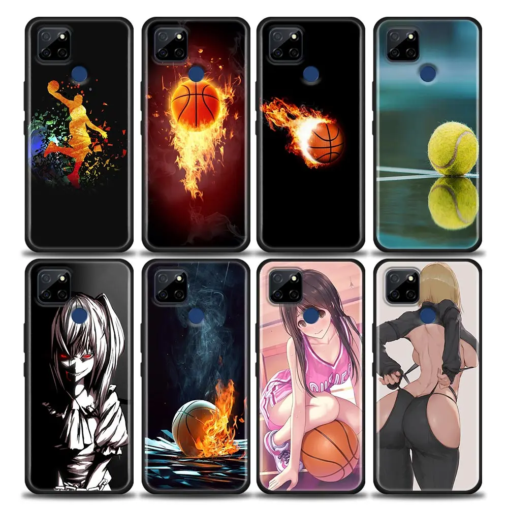 

Phone Case forRealme 5 6 7 7i 8 8i 9i 9 XT GT GT2 C17 Pro 5G SE Master Neo2 Soft Silicone Case Cover Basketball Baby Sexy
