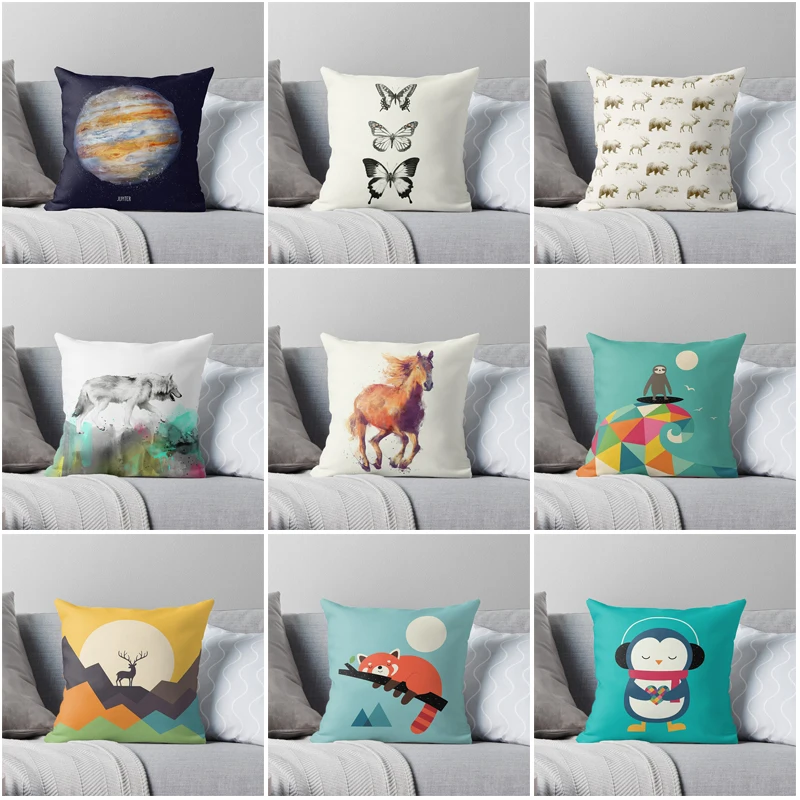 

House Decorative Home Pillowcase for sofa Cushion Cover 45*45 Nordic 40*40cm 40x40cm 50x50 Living Room abstract 60x60 Modern
