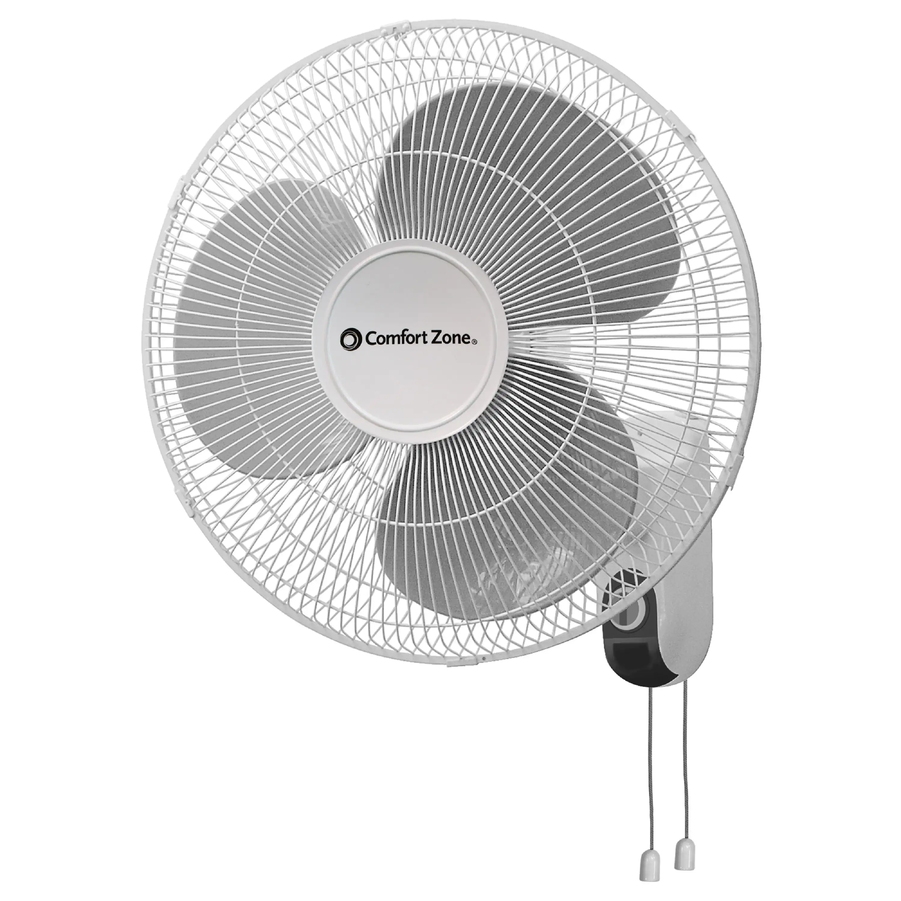 

16" 3-Speed Oscillating Wall-Mount Fan, Adjustable Tilt, White