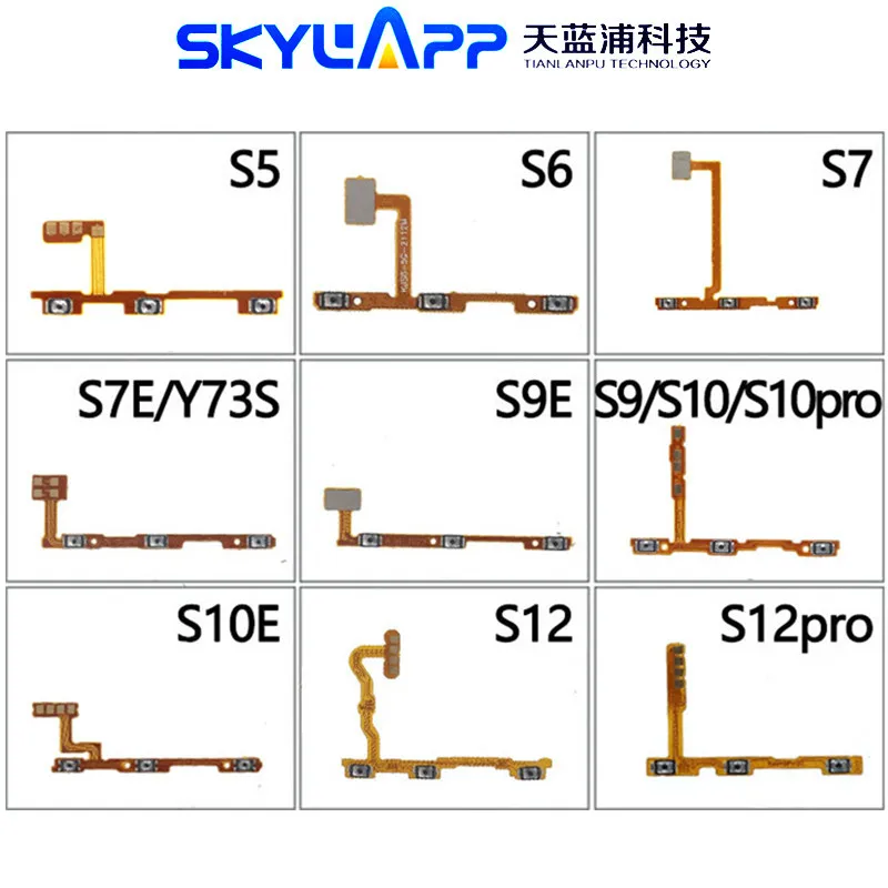 

Переключатель для мобильного телефона боковой плоский кабель для Vivo S1 S5 S6 S7 S7E Y73S S9 S10 S9E S10E S12 Pro кнопки питания/громкости вкл/выкл гибкая лента