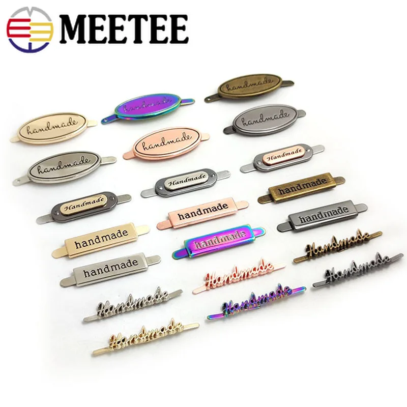 Металлические этикетки Meetee ручной работы для сумок 10/30 шт. пряжка ручная работа