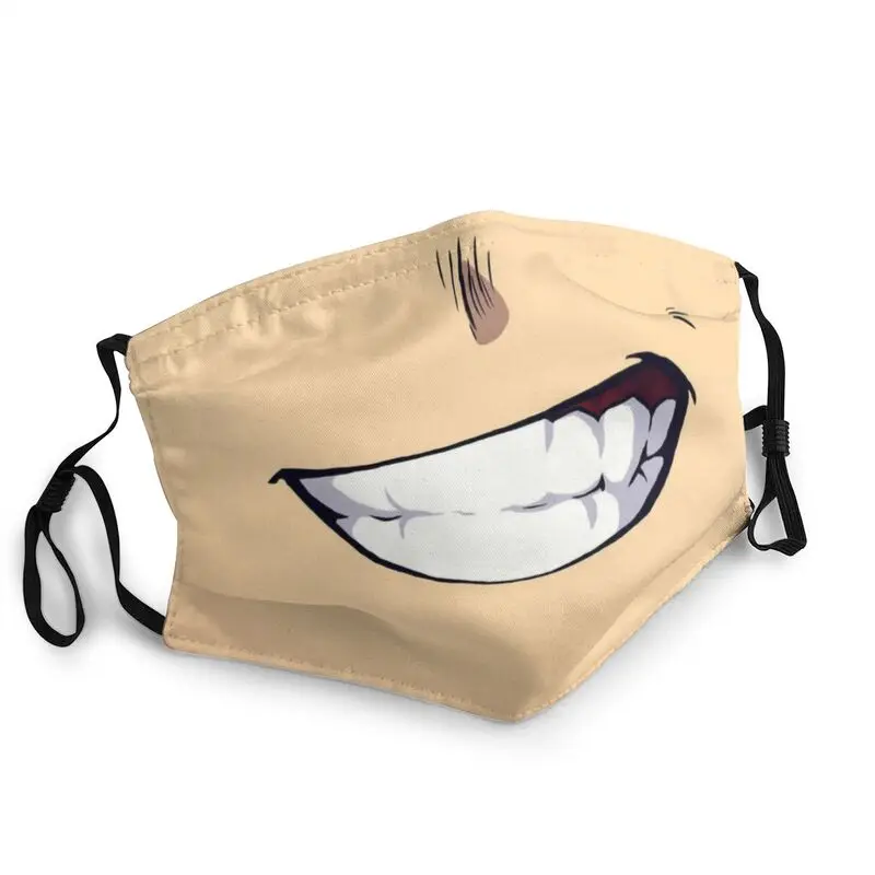 

Пылезащитная дышащая маска Katsuki Bakugo с улыбкой, маска для лица с защитой от моих героев, колледжей, мужской и женский респиратор, маска для рта