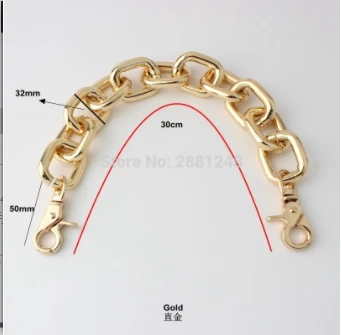 32mm High Quality Thick Aluminum Chain Bags Strap Bag Parts DIY Handles Easy Matching Accessory  Fashion Shoulder Strap