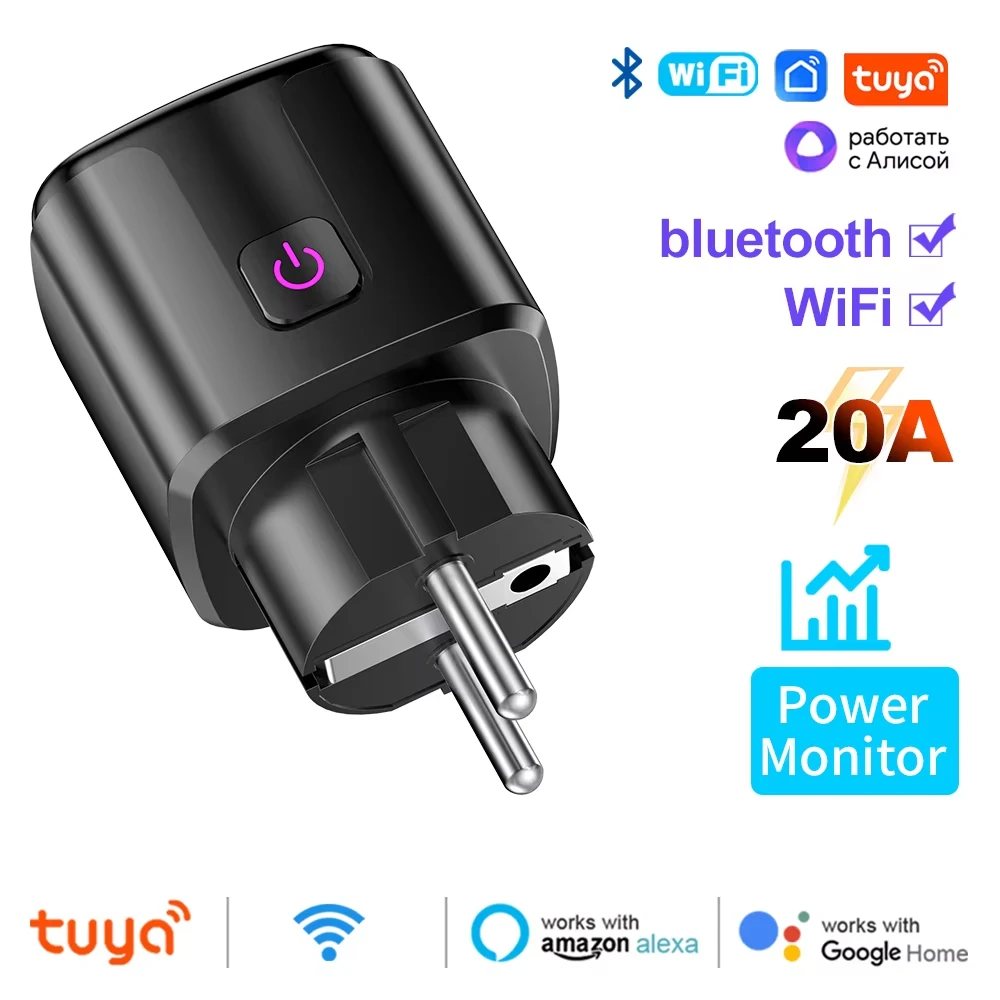 

Умная розетка Tuya Smart WiFi EU 20А