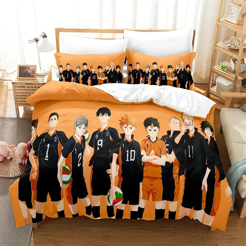 Комплекты постельного белья в стиле аниме Haikyu с 3D принтом изысканный комплект