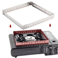 outdoor foldable gas stove windshield camping stainless steel burner screen cooking bbq stove camping hiking stove wind shield