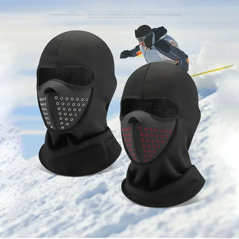 Зимняя Теплая Флисовая шапка для езды на мотоцикле велосипеде маска все лицо