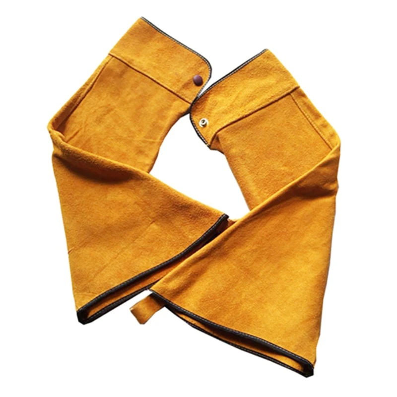 

Welder Arm Protection Leather Sleeves for BBQ Grilling Woodworkers Workshop Gift for Men Fathers Double-layered