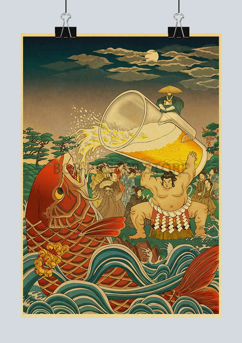 

Настенный плакат lanxihaibao Рыбки и красный кои