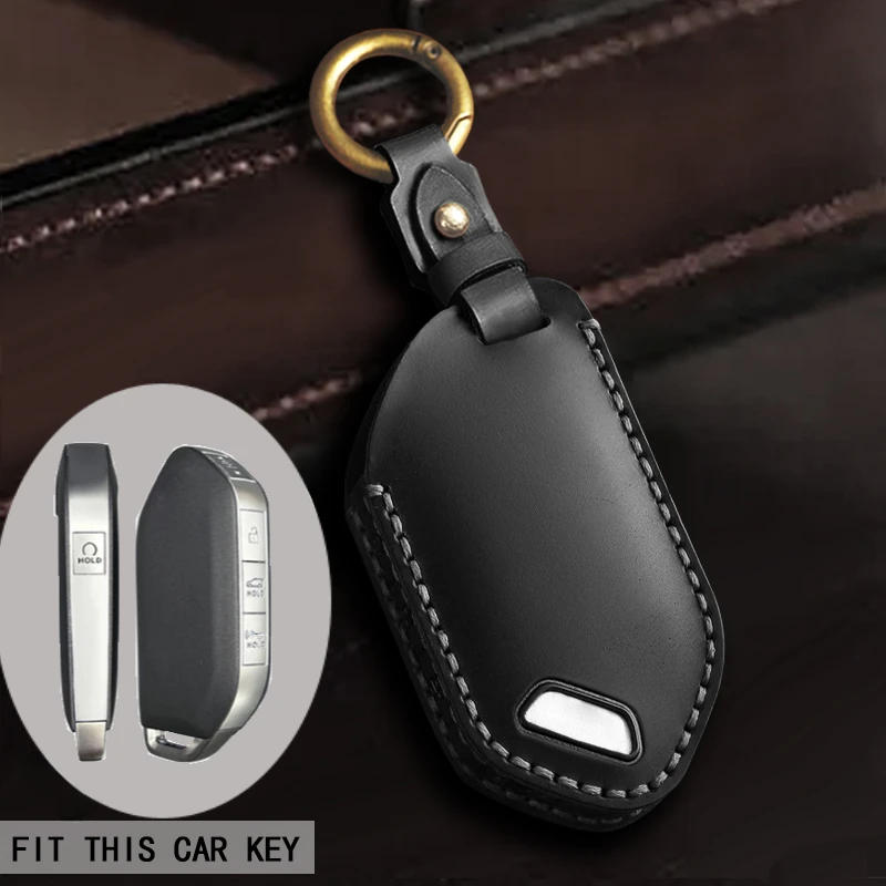 

Кожаный чехол для автомобильного ключа, 5, 6, 7, 8, 9 Кнопок, чехол для автомобильного ключа с дистанционным управлением для Kia Picanto, Sorento MQ4, Carnival KA4, Morning, K5, Carens