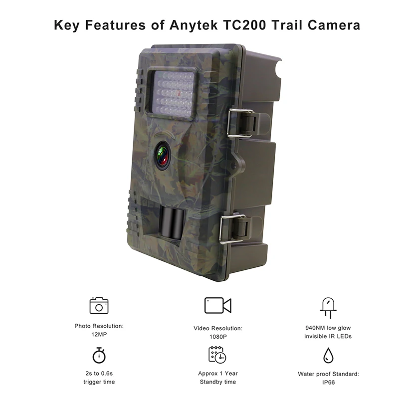 

36MP 2.7K Trail Camera 940nm Low Glow Infrared Night Vision Photo Trap Hunting Cameras Wireless Cam HC900A Wildlife Surveillance