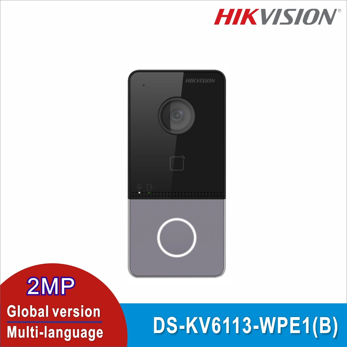 

HIKVISION DS-KV6113-WPE1(B) Multi-language IP Doorbell WiFi Doorbell Door phone Video Intercom waterproof IC card unlock