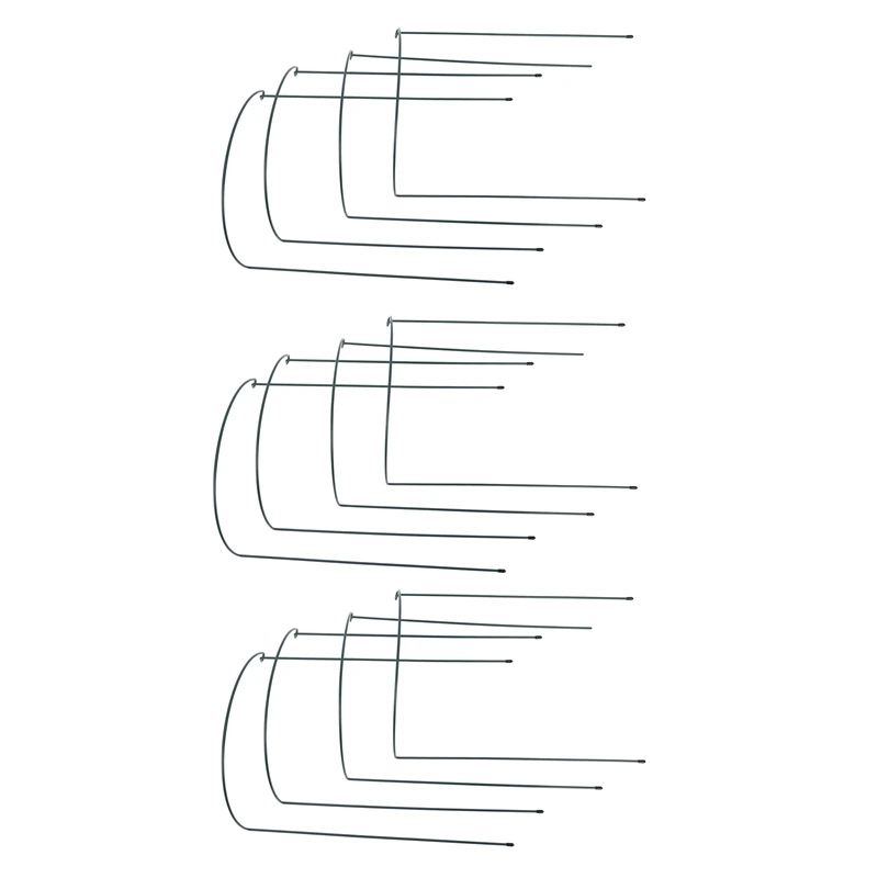 12 Pack Plant Support Stake Metal Garden Plant Stake Green Half Round Plant Support Ring Plant Cage Plant Support