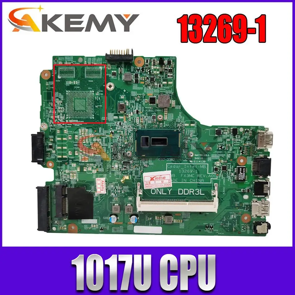Абсолютно новая материнская плата 1017U для ноутбука DELL Inspiron 3543 3443 3542 3442 13269 100%-1 FX3MC