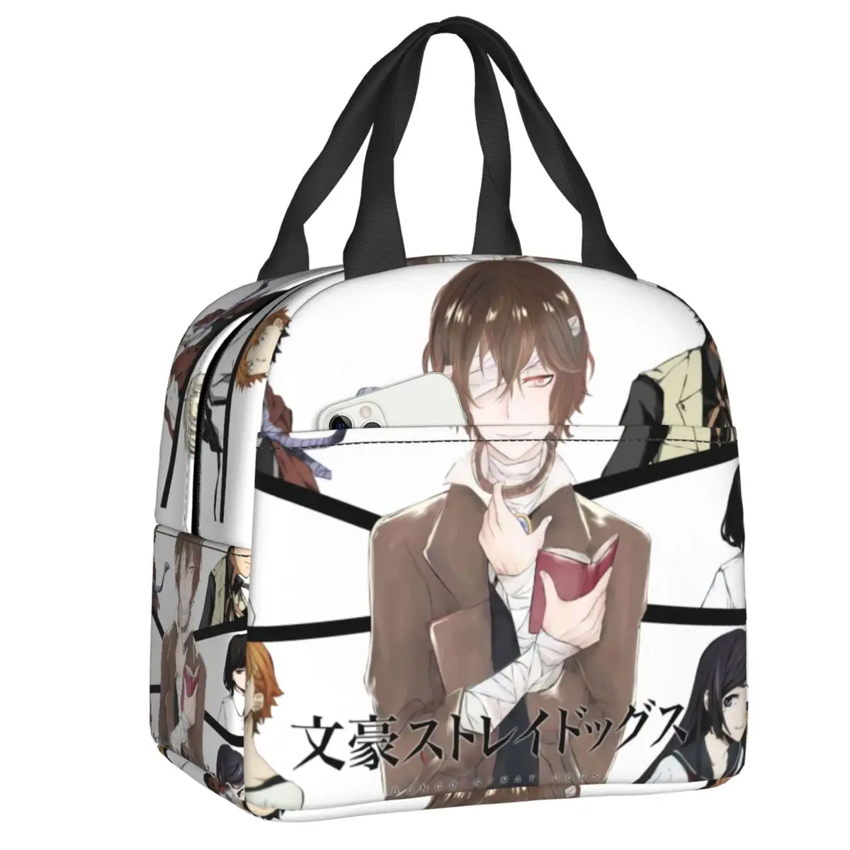 

Bungou Stray Dogs Nakajima Atsushi TV Series Chuuya Nakahara Resuable Lunch Box Women Thermal Cooler Food Insulated Lunch Bag