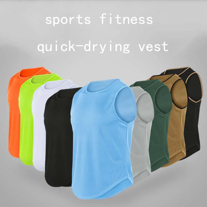 

Training Loose Fitness Vest 2022 New Summer Marathon Outdoor Leisure Sports Men's Sleeveless Running Quick-drying Vest