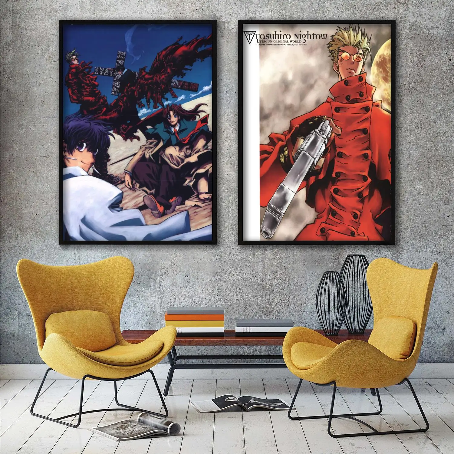 

trigun cartoon Decorative Painting Canvas 24x36 Poster Wall Art Living Room Posters Bedroom Painting
