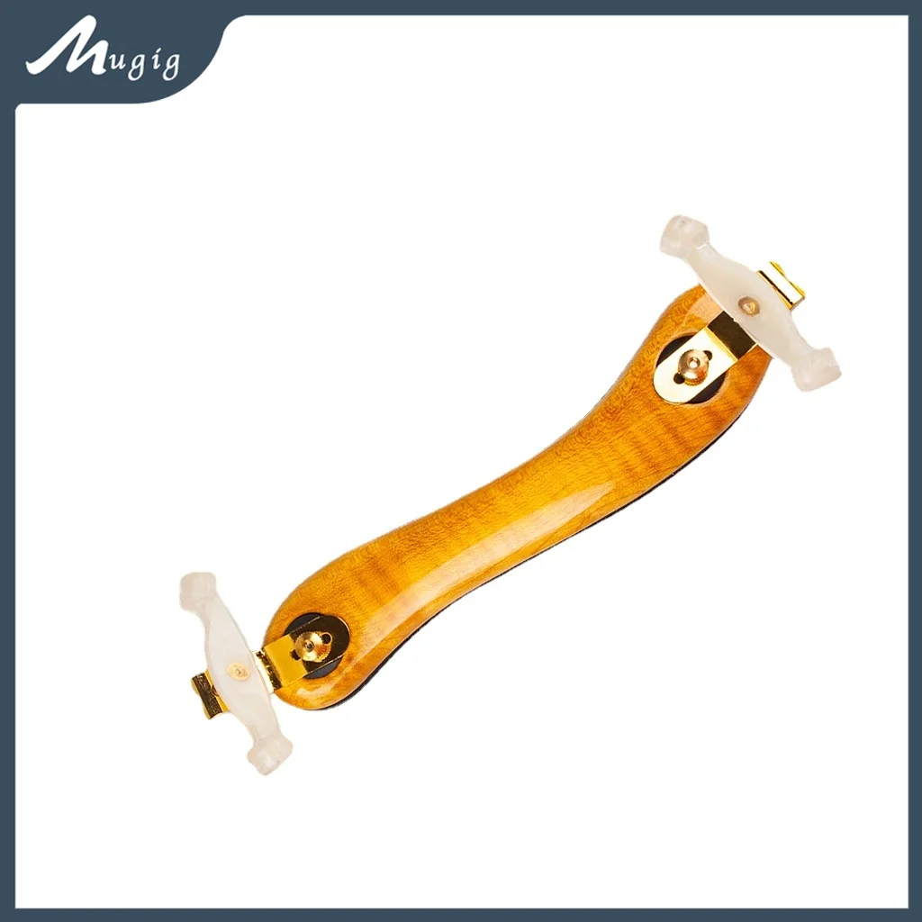 

3/4 4/4 Violin Shoulder Rest Wood Flame Maple Wood For Acoustic Violin & Electric Silent Violin Maple Wood With Brass Fittings