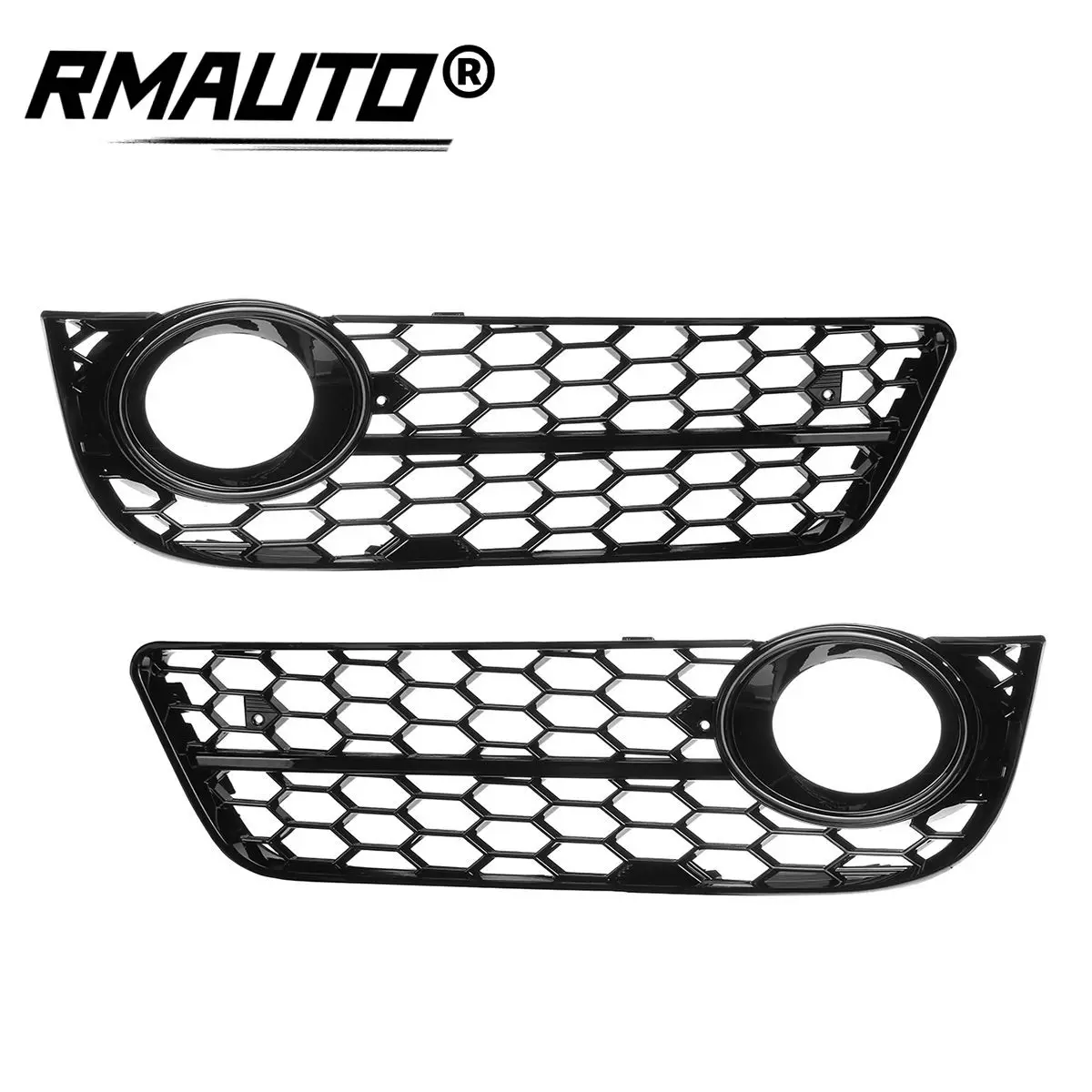 

2x A5 Car Front Bumper Fog Light Lamp Grille Grill Cover Mesh Honeycomb Hex For Audi A5 Coupe/Sportback 08-11 Cabriolet 10-11