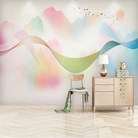 custom mural 3d wallpaper new chinese style abstract ink landscape lines watercolor decorative painting background wall painting
