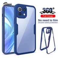 360 all inclusive screen protector case for xiaomi mi 11 lite 5g cover shockproof case for mi 11 pro sided film protective shell