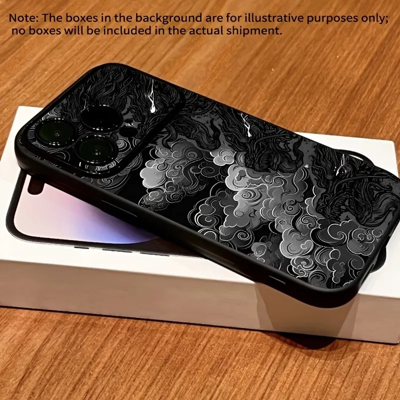 Фото Чехол для телефона с узором «Черные облака» для iPhone 17, 16, 15, 14, 13, 12, 11 Pro Max, силиконовый бампер-накладка для iPhone X, XS, XR, 16 PLUS, Fundas №2