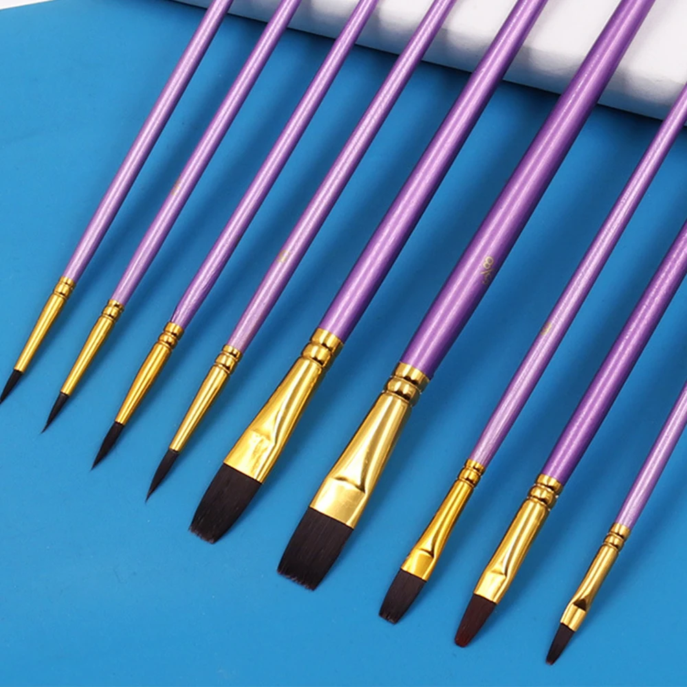 

Набор кистей нейлоновых универсальных для рисования маслом и акварелью, мелкие кисти насыпью для рисования деталей GRSA889