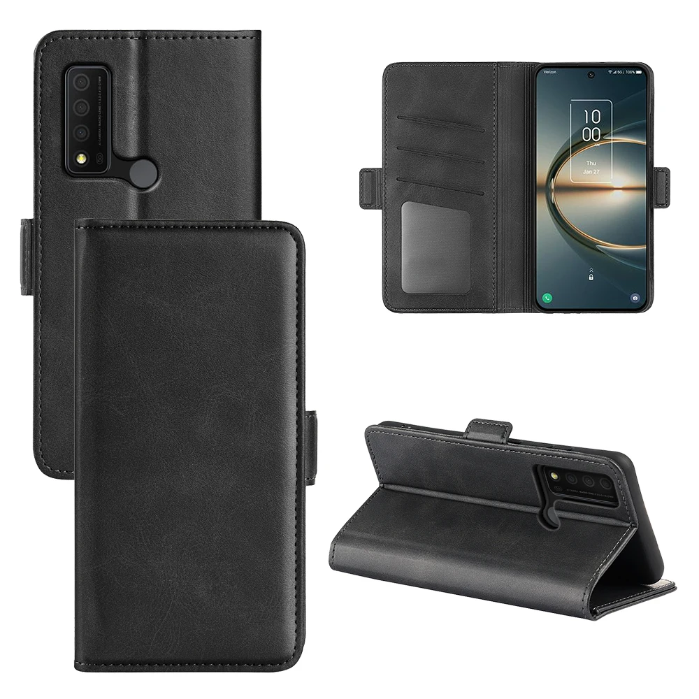 Кожаный чехол-бумажник с откидной крышкой винтажный магнит для TCL 30 V чехол