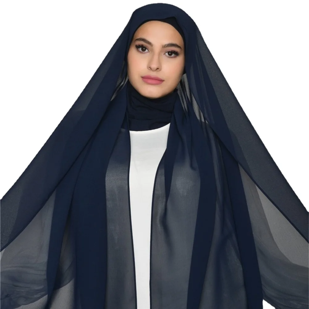 New Instant Hijab With Cap Chiffon Jersey Hijabs For Women Veil Muslim Fashion Islam Hijabs Scarf For Muslim Women Headscarf
