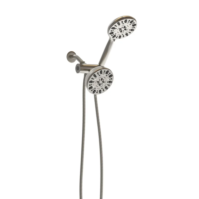 

Multi Function Dual Shower Head - Shower System with 4.7" Rain Showerhead\ 7-Function Hand Shower\ Brushed Nickel