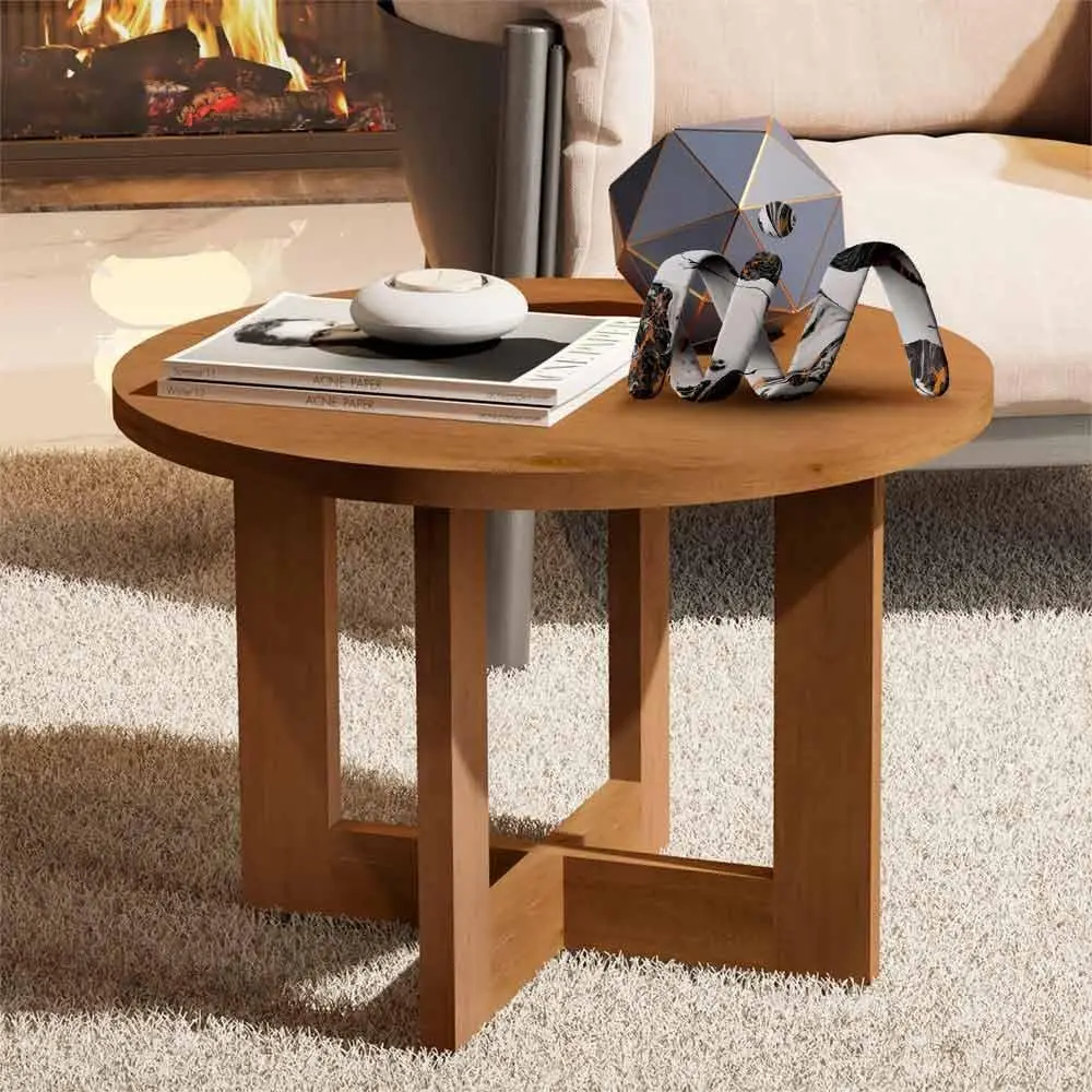 

Round Center Table Ilhabela Caramel Madeirada