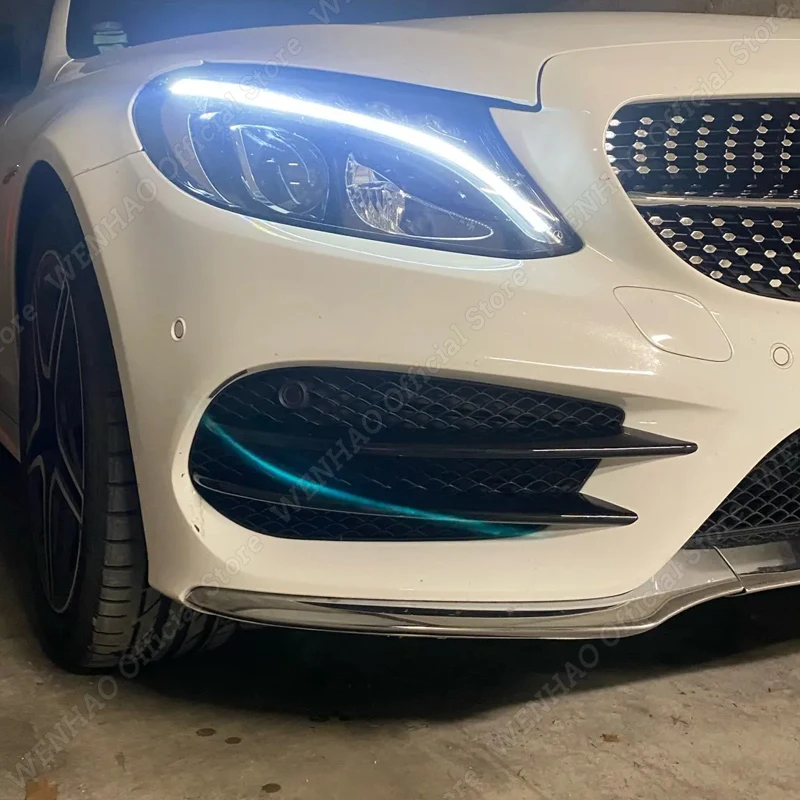 4 шт. крышки решетки передних противотуманных фар для Mercedes Benz C Class W205 C205 S205 C300 C160 C200