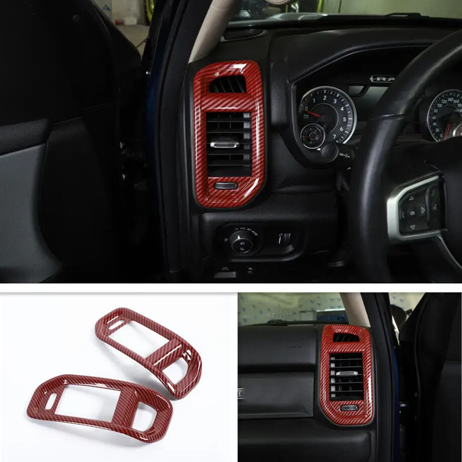 

Красная карбоновая Внутренняя крышка для вентиляционного отверстия Dodge Ram 2500 2019-2021