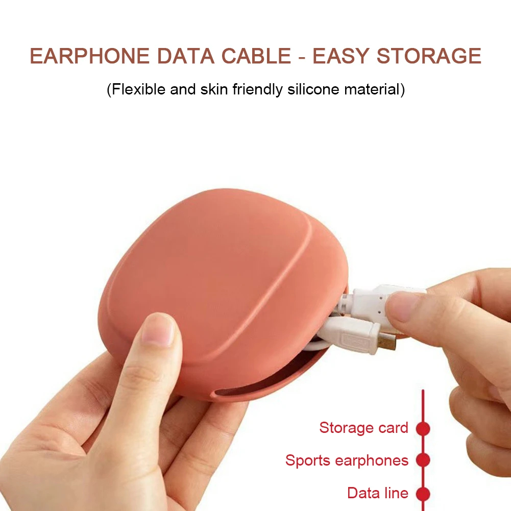 Силиконовый Органайзер Для Кабеля Передачи Данных Портативная