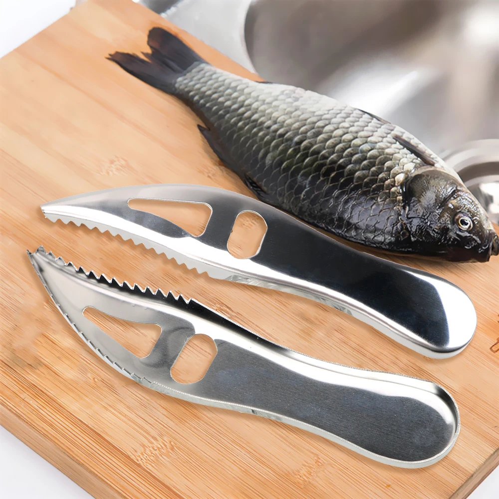 

Fish Scale Knife Fish Skin Scraper Stainless Steel Fish Scale Planer Scaler Brush Kitchen Accessories Seafood Tools