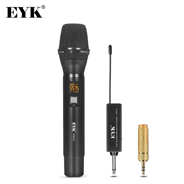 EYK – Microphone sans fil E200FV UHF, avec triple basse, effet