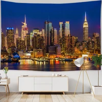 beautiful city night view tapestry hippie wall hanging background cloth home art boho decorative tapestry sheet sofa blanket